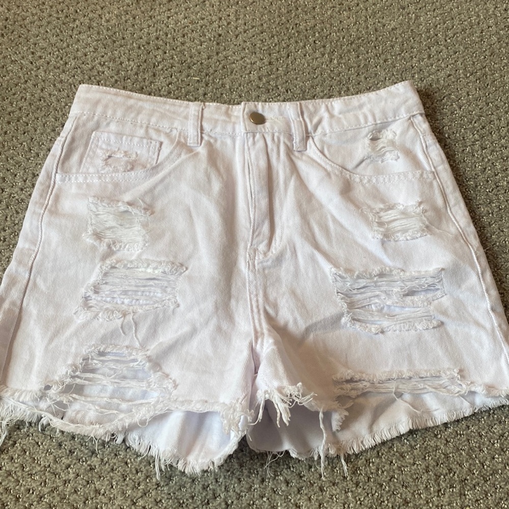 SHEIN White Jean Shorts